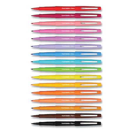 PAPER MATE Flair Scented Felt Tip Porous Point Pen, Stick, Medium 0.7 mm, Assorted Ink and Barrel Colors, PK16 2125408